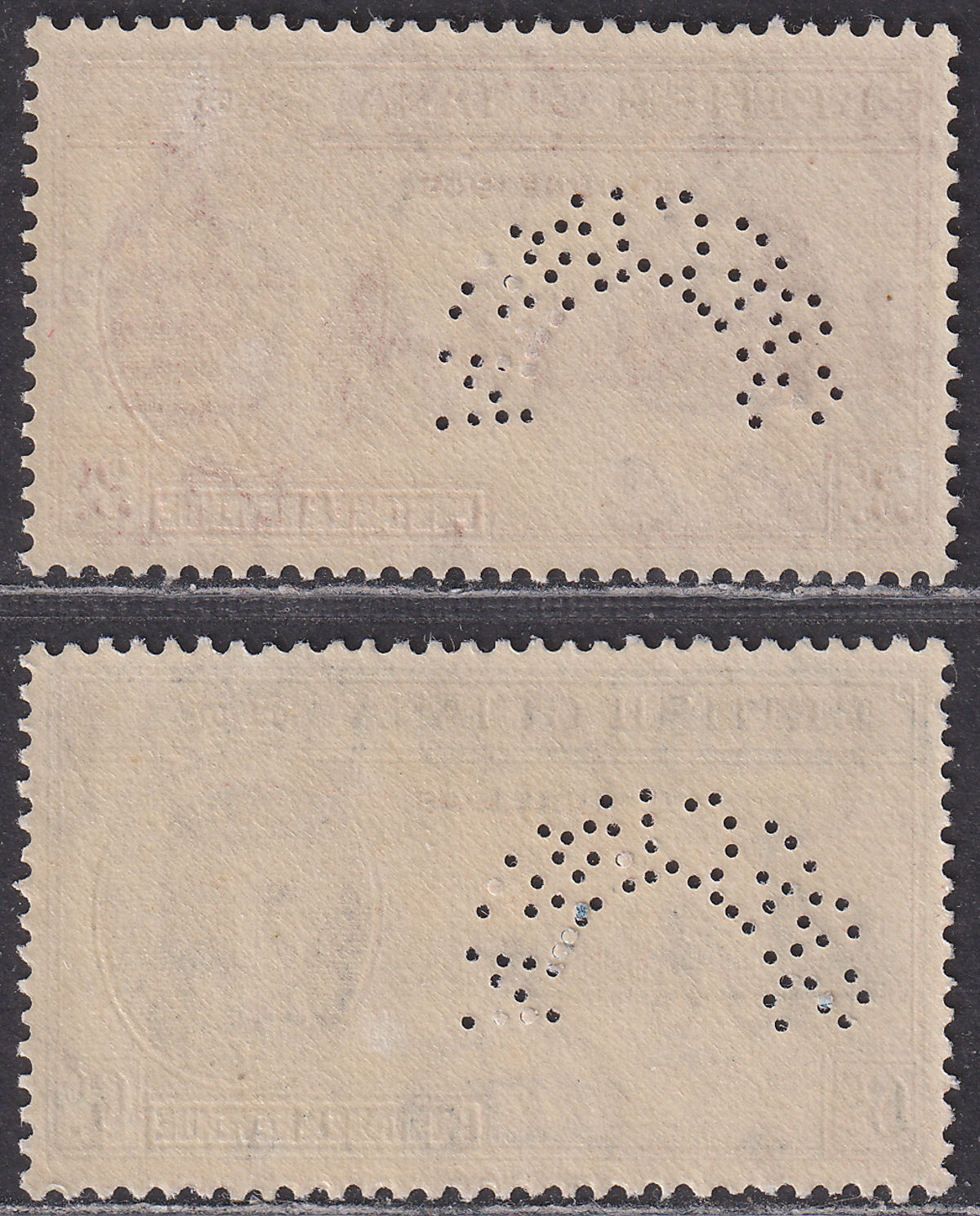 British Guiana 1946 KGVI SPECIMEN Perf Victory 3c, 6c Mint SG320s-321s cat £100