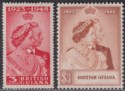 British Guiana 1948 KGVI Royal Silver Wedding 3c, $3 Mint SG322-323 cat £25 RSW