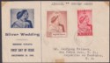 British Guiana 1948 KGVI Royal Silver Wedding Airmail First Day Cover Used TONES