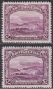 British Guiana 1945-50 KGVI $2 Purple p12½ / p14x13 Mint SG318-318a cat £55
