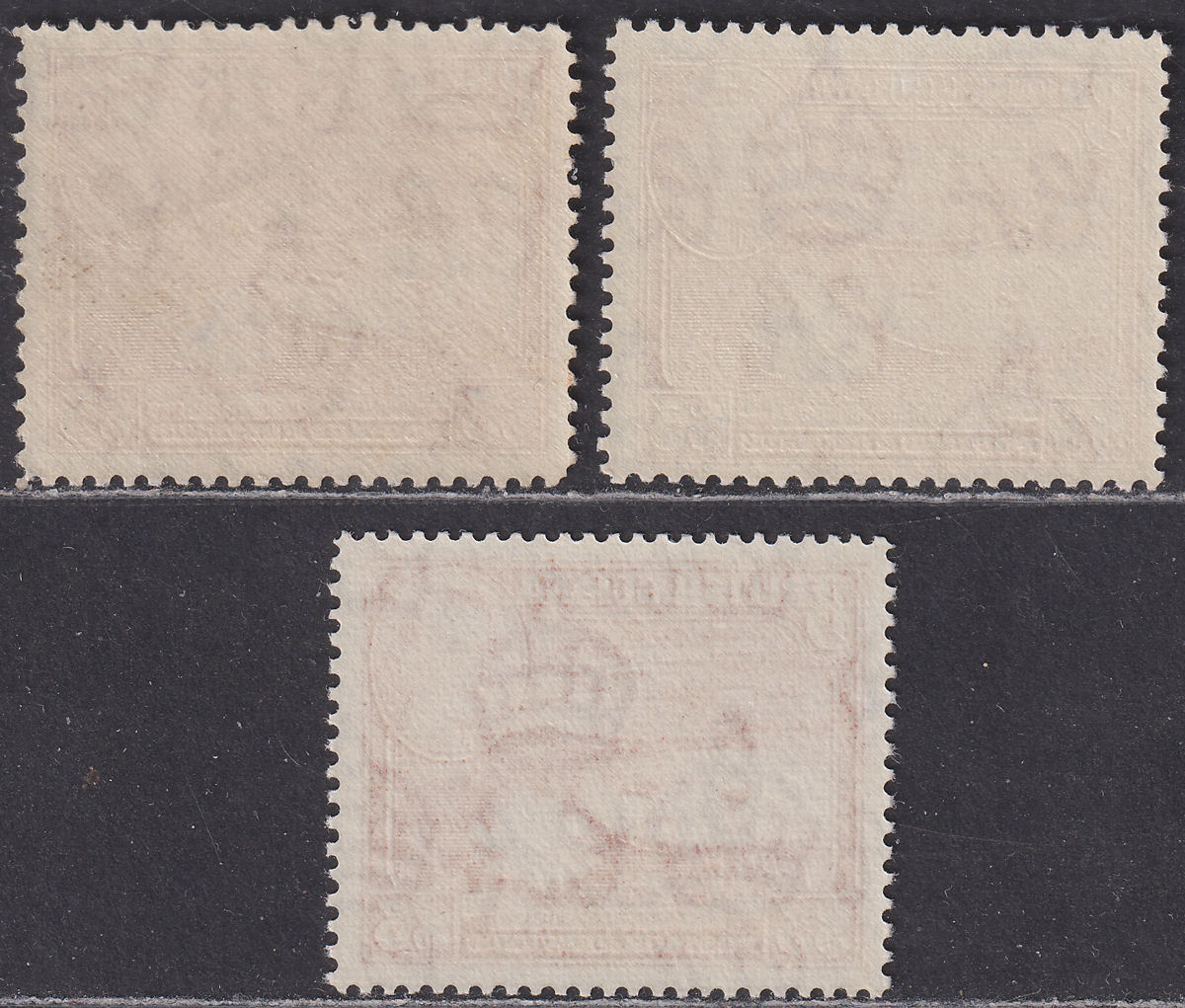 British Guiana 1945-52 KGVI $3 Red-Brown Selection Mint SG319-319b cat £145