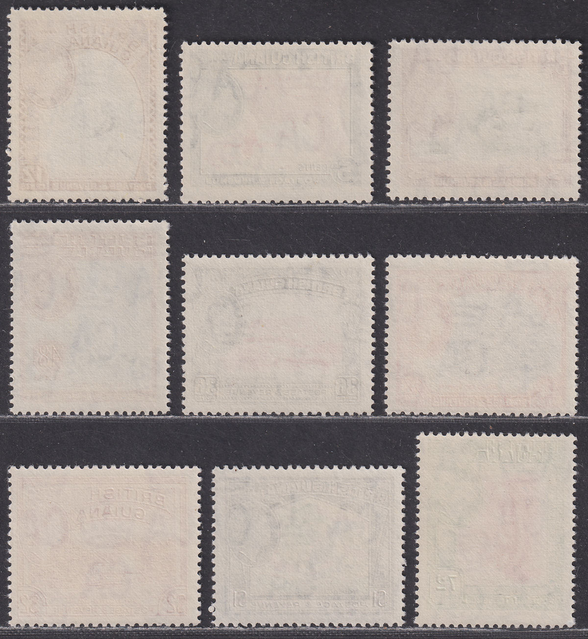British Guiana 1963-65 Queen Elizabeth II wmk Block CA Set Mint SG354-365 cat£75