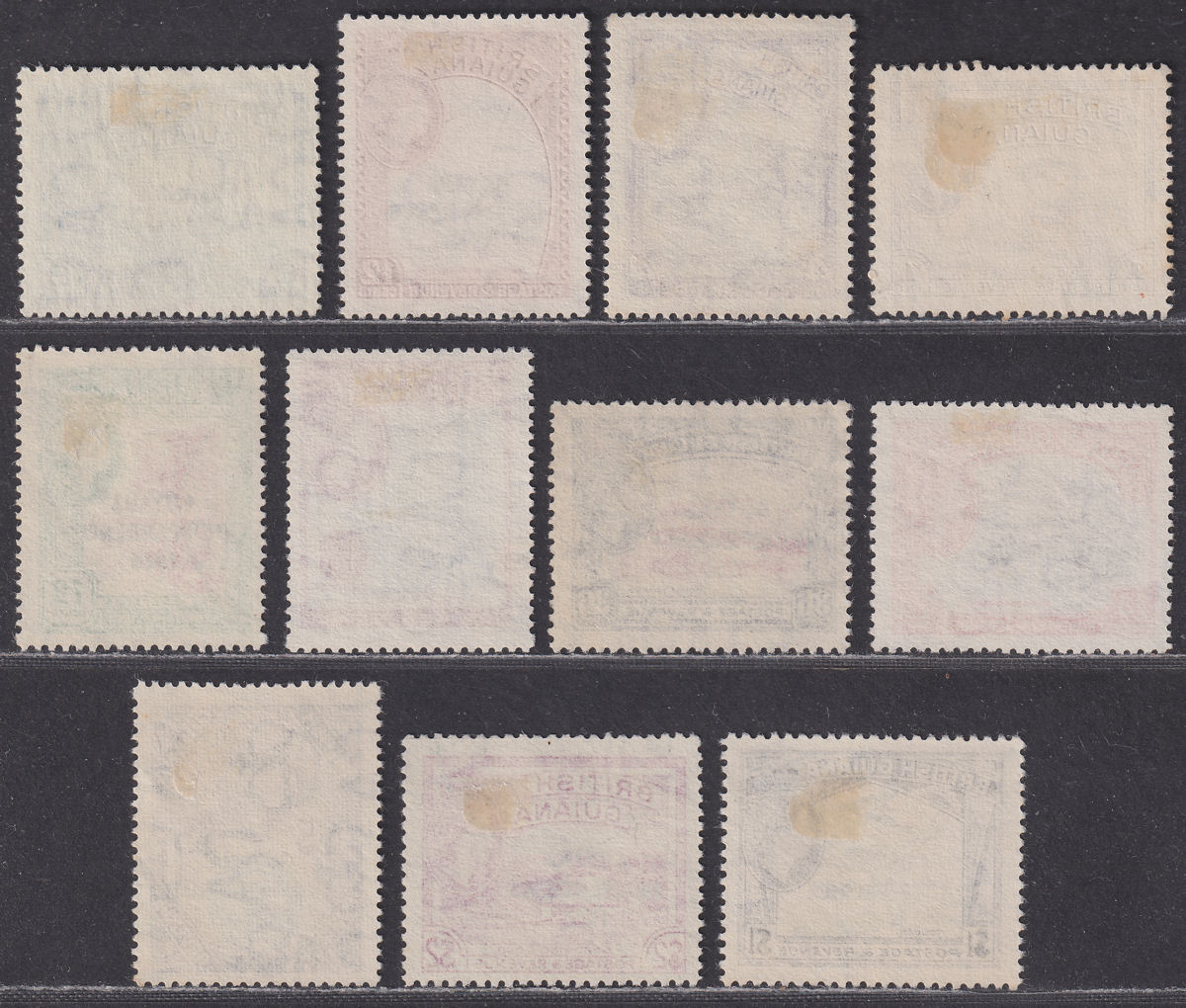 Guyana 1966 Independence Overprint wmk Block CA Side Set Used SG399-407b cat £32