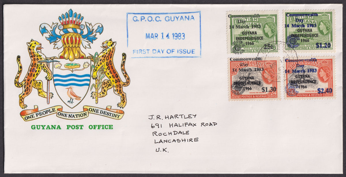 Guyana 1983 Commonwealth Day First Day Cover Used