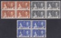 Click for more photos and details British Guiana 1937 KGVI Coronation Block Set Used SG305-307