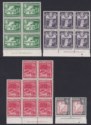 Click for more photos and details British Guiana 1949-52 KGVI Waterlow Imprint Block Selection to 96c Mint