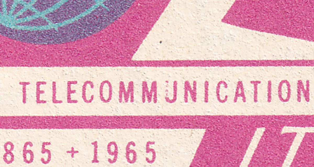 British Guiana 1965 QEII ITU Centenary 25c Pair with Broken U Variety Mint