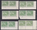 Click for more photos and details British Guiana 1954 QEII 6c Yellow-Green / Green Plate 1 Pairs Mint SG336-336a