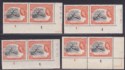 Click for more photos and details British Guiana 1954 Queen Elizabeth II 24c Black + Orange Pl 1 Pairs Mint tones