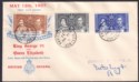 Click for more photos and details British Guiana 1937 KGVI Coronation Commemorative First Day Cover w UITVLUGT Pmk