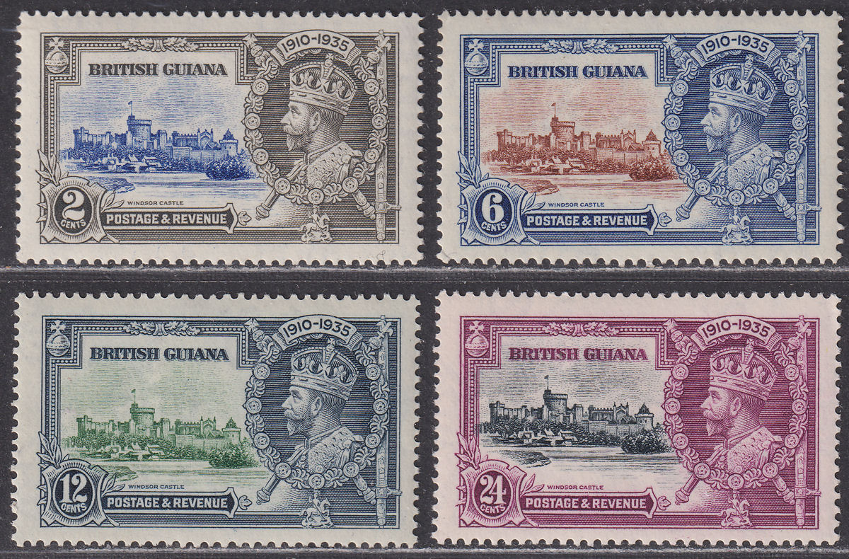 British Guiana 1935 KGV Silver Jubilee Set Mint SG301-304 cat £24