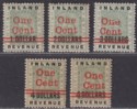 British Guiana 1890 QV Revenue 1c Surcharge Set Mint SG207-210b cat £32