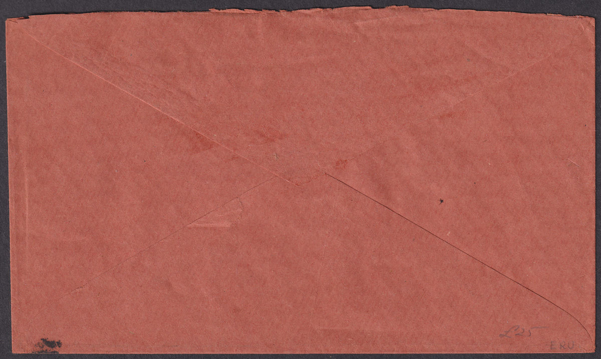 British Guiana 1890 QV Revenue 1c Surcharge on $4 x 2 Used on Cover SG210