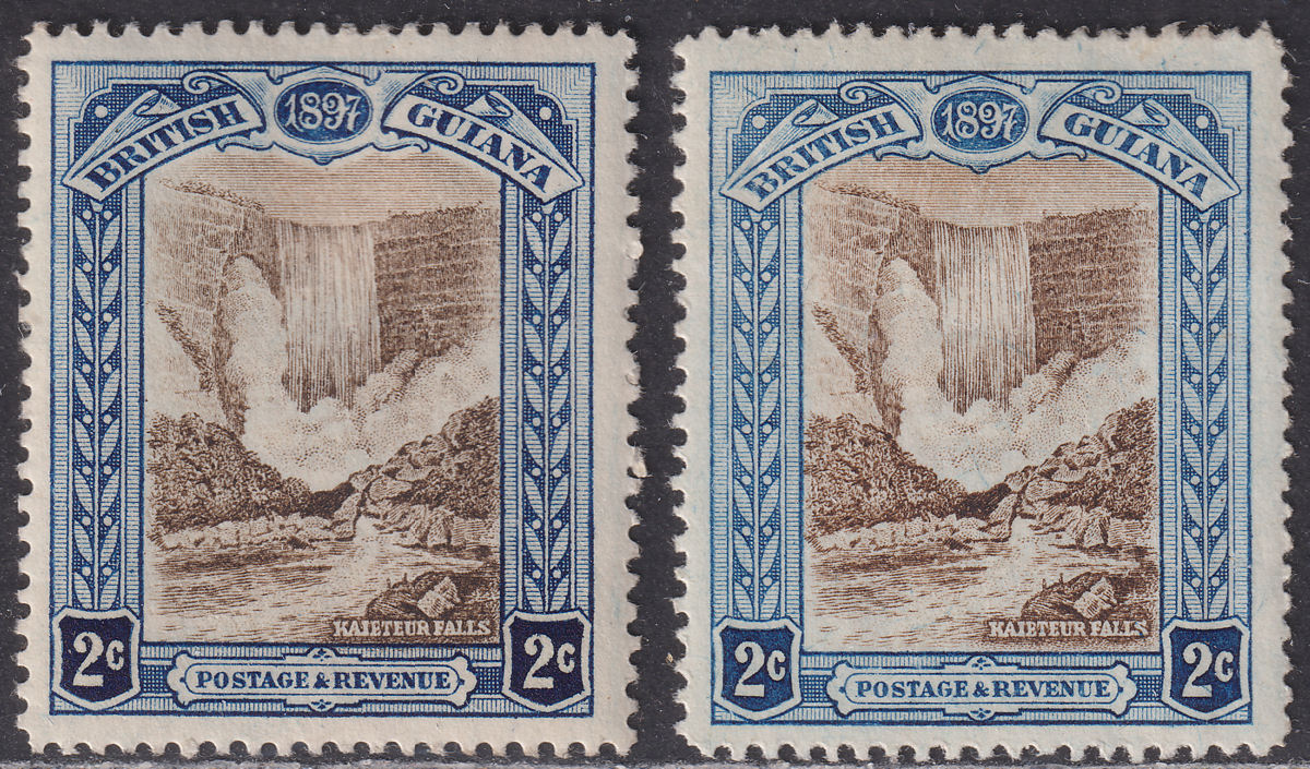 British Guiana 1898 Queen Victoria Jubilee 2c Shades Mint SG217-218 cat £80