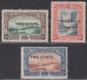 British Guiana 1899 Queen Victoria 2c Surcharge Set Mint/Unused SG222-224