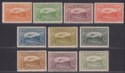 New Guinea 1939 KGVI Bulolo Airmail Set to 1sh Mint SG212-221 toned gum