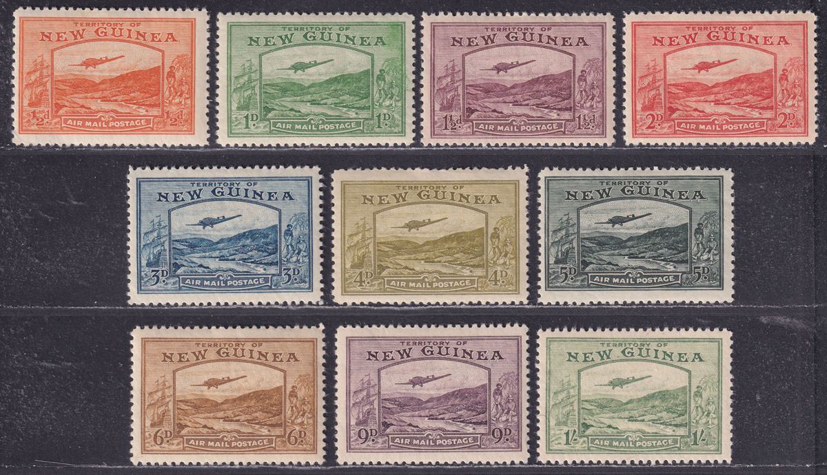 New Guinea 1939 KGVI Bulolo Airmail Set to 1sh Mint SG212-221