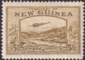 New Guinea 1939 KGVI Bulolo Airmail 5sh Olive-Brown Mint SG223 cat £190