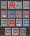 New Hebrides 1908-10 KEVII Overprint Selection to 1sh Mint
