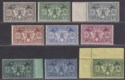 New Hebrides 1925 KGV Dual Currency Set Mint SG43-51 cat £42