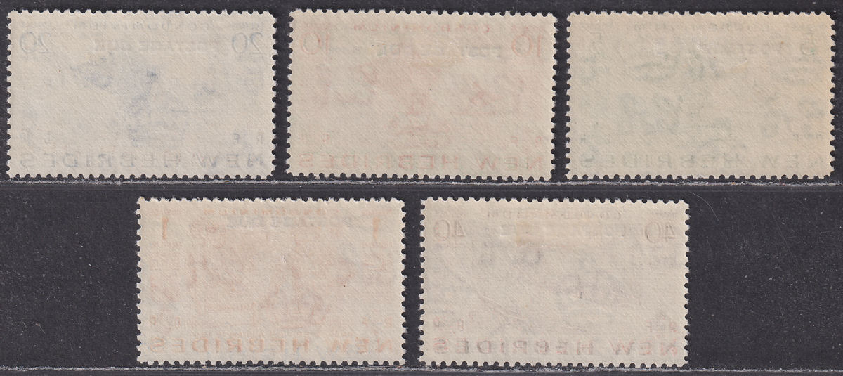 New Hebrides 1953 QEII Postage Due Overprint Set Mint SG D11-D15 cat £30