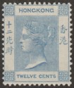 Click for more photos and details Hong Kong 1901 QV 12c Blue Mint SG60