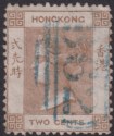 Hong Kong 1862 QV 2c Brown Used SG1 cat £130