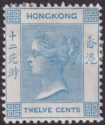 Hong Kong 1901 QV 12c Blue Mint SG60 cat £50