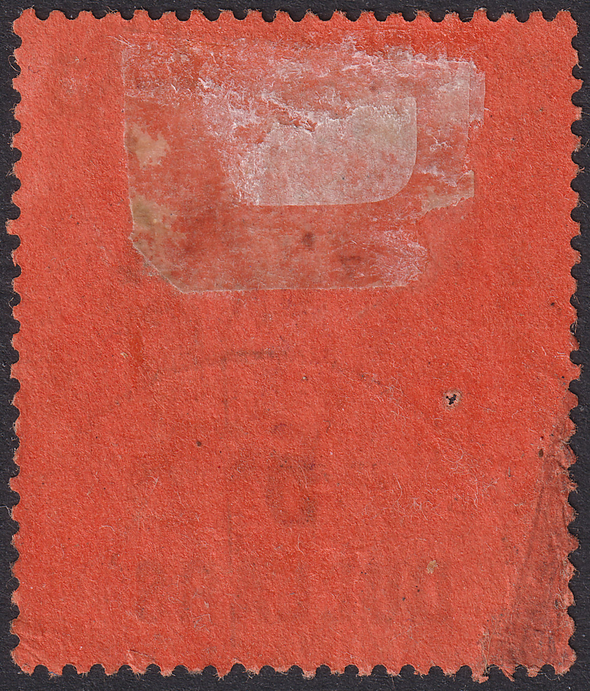 Hong Kong 1891 QV Stamp Duty $5 on $10 Purple on Red Used SG F9 cat £120 PINHOLE