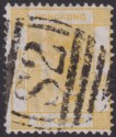 Hong Kong 1877 QV 16c Yellow Used w Swatow S2 postmark in black SG Z900 cat £600