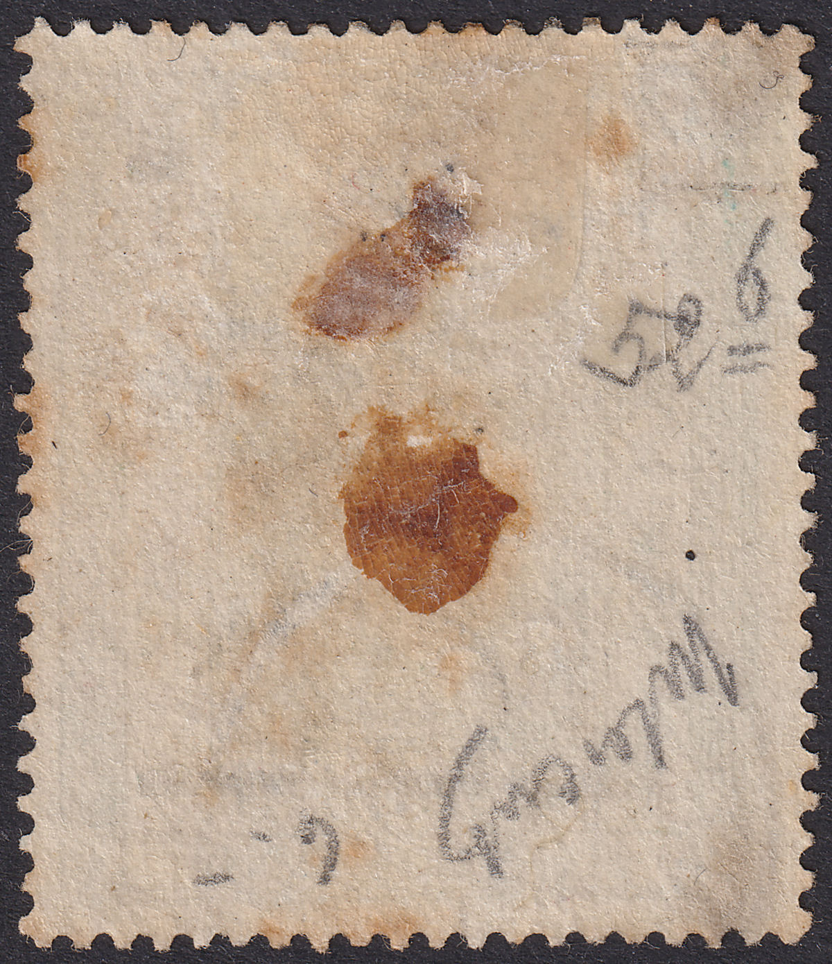 Hong Kong 1897 QV Stamp Duty $1 Surch on $2 Dl Bl Green p14 Used SG F11 cat £160
