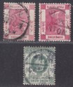 Click for more photos and details Hong Kong QV 2c, 4c, KEVIII 2c Used with part CANTON Chinese Bilingual Postmarks