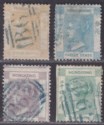 Click for more photos and details Hong Kong 1862 QV Unwatermarked Selection to 24c Used w B62 Postmarks cat £320