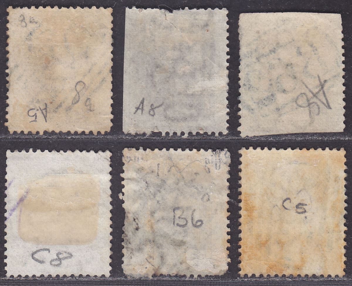 Hong Kong 1863 QV 2c Selection Used with B62 postmarks and shades