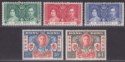 Click for more photos and details Hong Kong 1937-46 KGVI Coronation Set / Victory 30c, $1 Mint