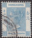 Click for more photos and details Hong Kong 1901 QV 12c Blue Used SG60 cat £70