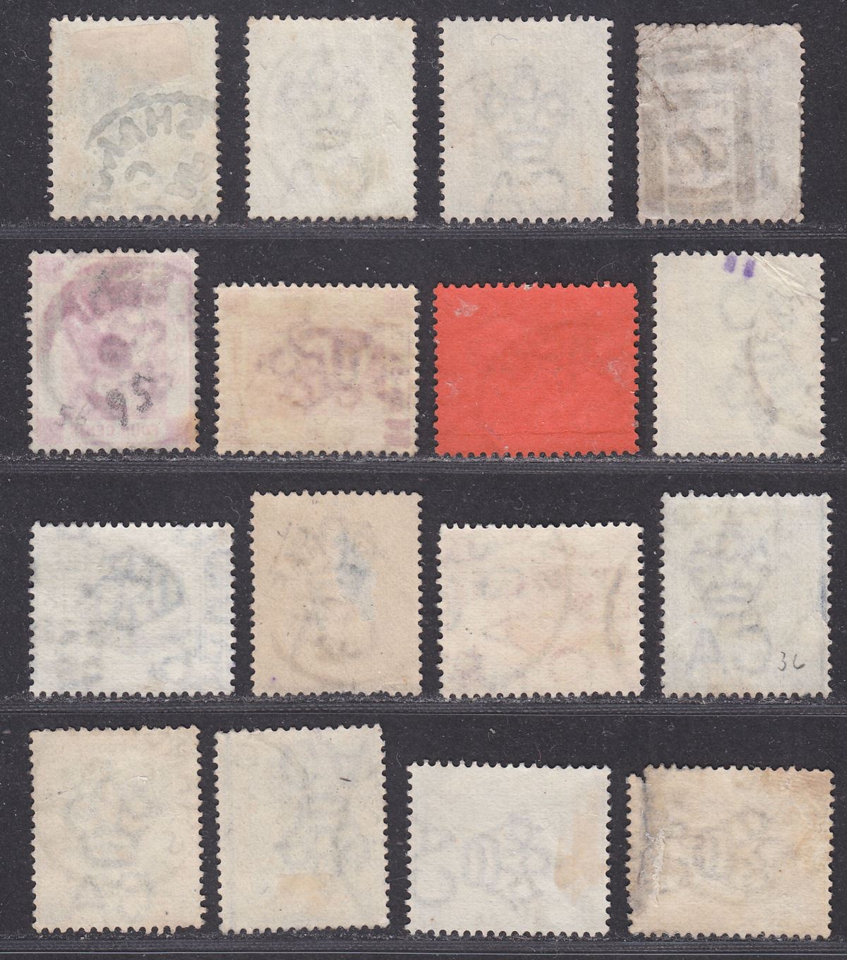Hong Kong QV-KEVII Selection Used with SHANGHAI Postmarks