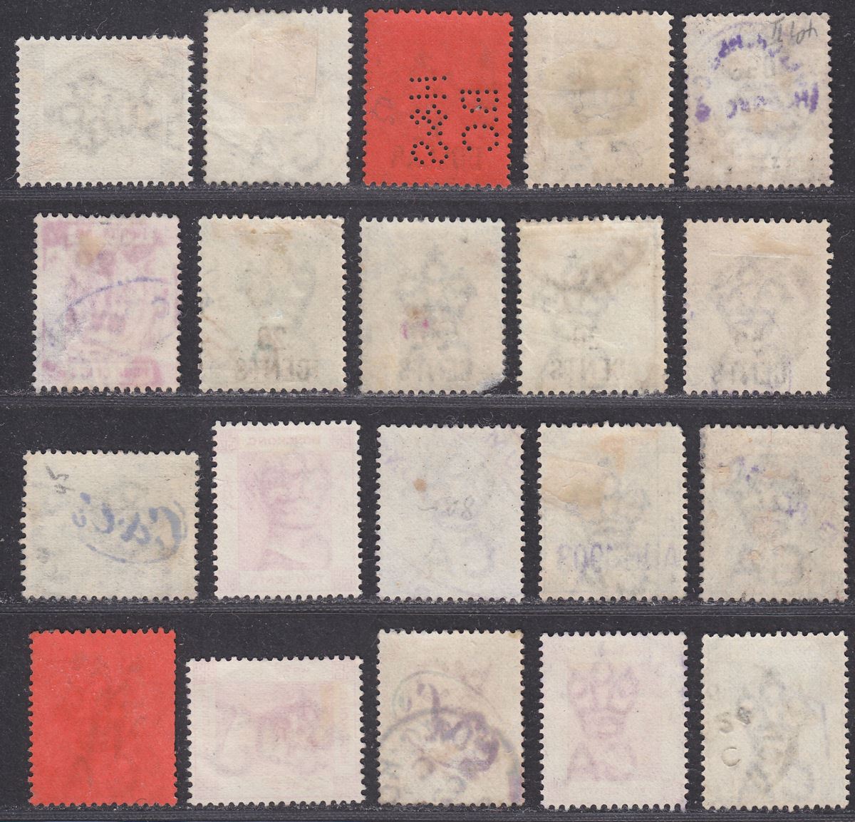 Hong Kong Queen Victoria Selection Used with Various Company Chops