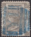 Click for more photos and details Hong Kong 1865 QV 96c Used with Yokohama Y1 postmark in blue SG Z43 PO Japan