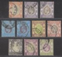 Click for more photos and details Hong Kong 1903 King Edward VII Part Set to $1 Used w SHANGHAI Postmarks