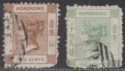 Hong Kong Queen Victoria Forgeries 2c and 24c "Used"