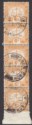 Click for more photos and details Hong Kong 1931 KGVI Postage Due 6c Yellow Strip of 5 Used SG D4a cat £190