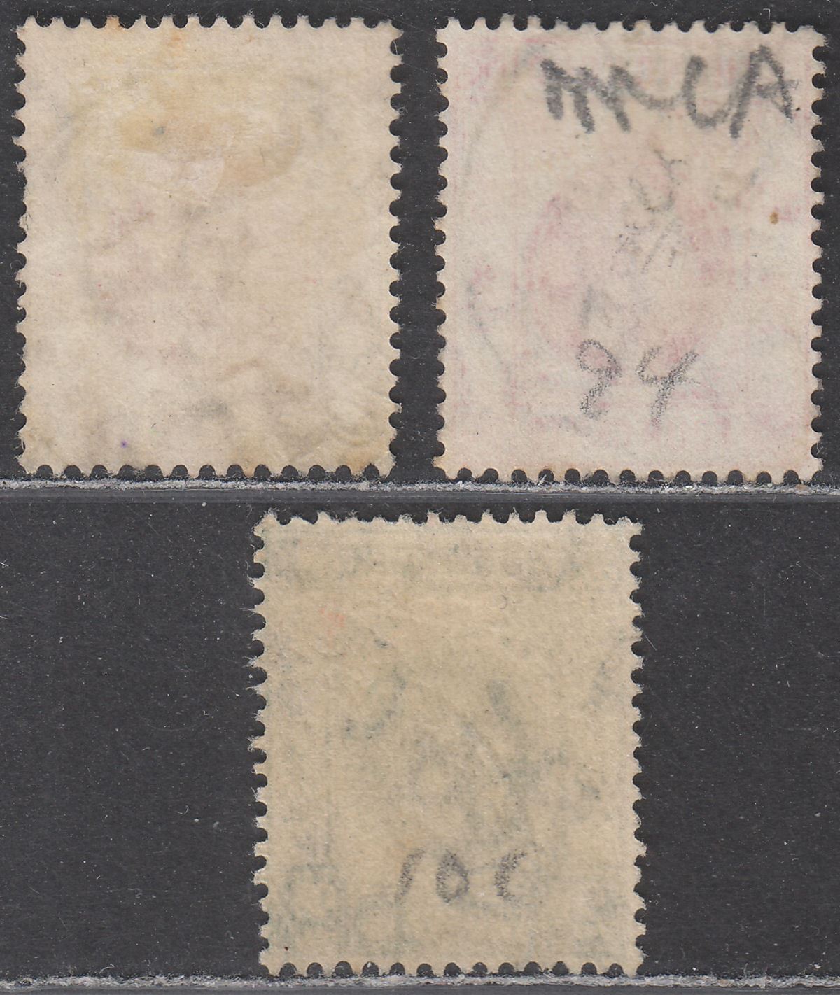 Hong Kong 1907-12 KEVII 4c, 6c, KGV 2c Used with FOOCHOW Postmarks China