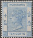 Hong Kong 1900 QV 10c Ultramarine Mint SG59