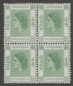 Hong Kong 1954 QEII 15c Green Mint Block SG180