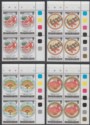 Click for more photos and details Hong Kong 1990 QEII International Cuisine Plate Block Set Mint SG636-641 cat £32