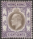 Click for more photos and details Hong Kong 1906 KEVII 8c Slate and Violet Mint SG80 cat £21