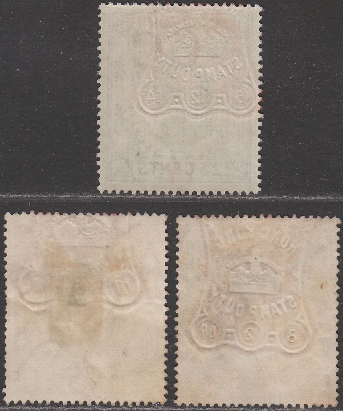 Hong Kong 1903-07 KEVII Revenue Stamp Duty Selection to 75c Used