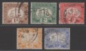 Click for more photos and details Hong Kong 1923 KGV Postage Due wmk Upright Set Used SG D1-5 cat £35