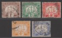 Click for more photos and details Hong Kong 1928-34 KGV Postage Due wmk Sideways Set Used SG D1a-5a cat £50